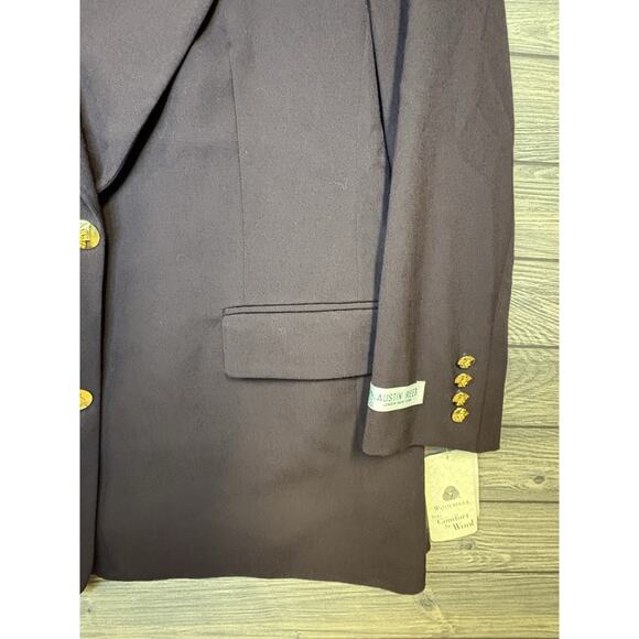 NWT AUSTIN REED Womens 18W 100% Worsted Wool Chocolate Brown Blazer Vintage - Picture 4 of 14